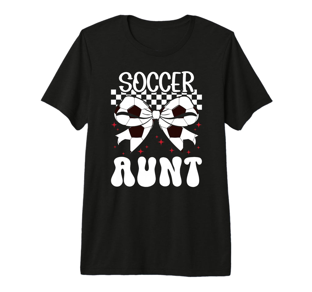 Soccer Aunt Soccer Player Auntie T-Shirt - Fun Novelty Design Men Women