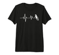 Soccer Heartbeat Ecg Football Tri T-Shirt - Fun Novelty Design Men Women