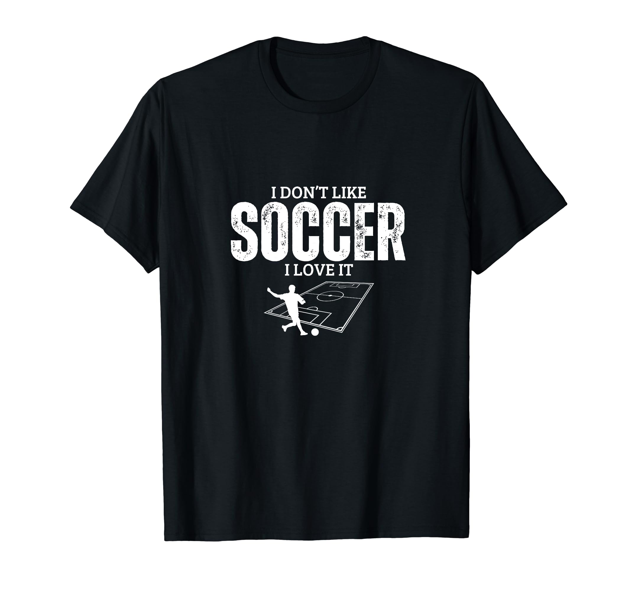 I Love Soccer Funny Soccer Player T-Shirt - Minimalist Print Unisex