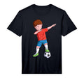 Dabbing Soccer Football Player T-Shirt - Minimalist Print for Adults