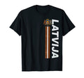 Latvia Soccer National Pride Distressed T-Shirt - Trendy Graphic Unisex