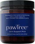 pawTree Joint & Hip Support Supplement for Dogs & Cats with Glucosamine, Chondroitin, MSM, Tumeric & Green Lipped Mussels - Vitamins & Health Essentials - All-Natural Mobility Soft Chews