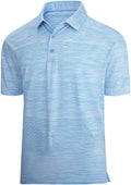 Esabel.C Jacquard Golf Shirts for Men Moisture Wicking Short Sleeve Performance Dry Fit Active Mens Polo Shirts