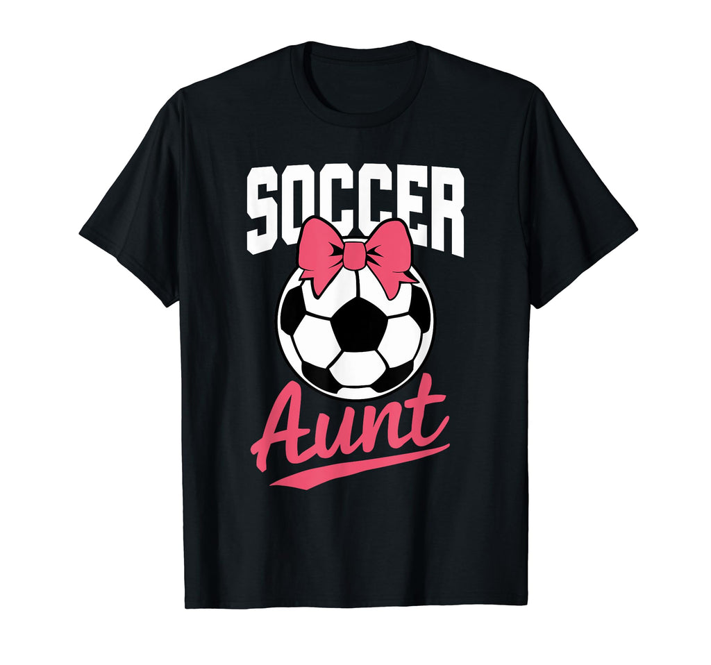 Soccer Aunt Heart Sport Lover Auntie T-Shirt - Custom Art Print Unisex
