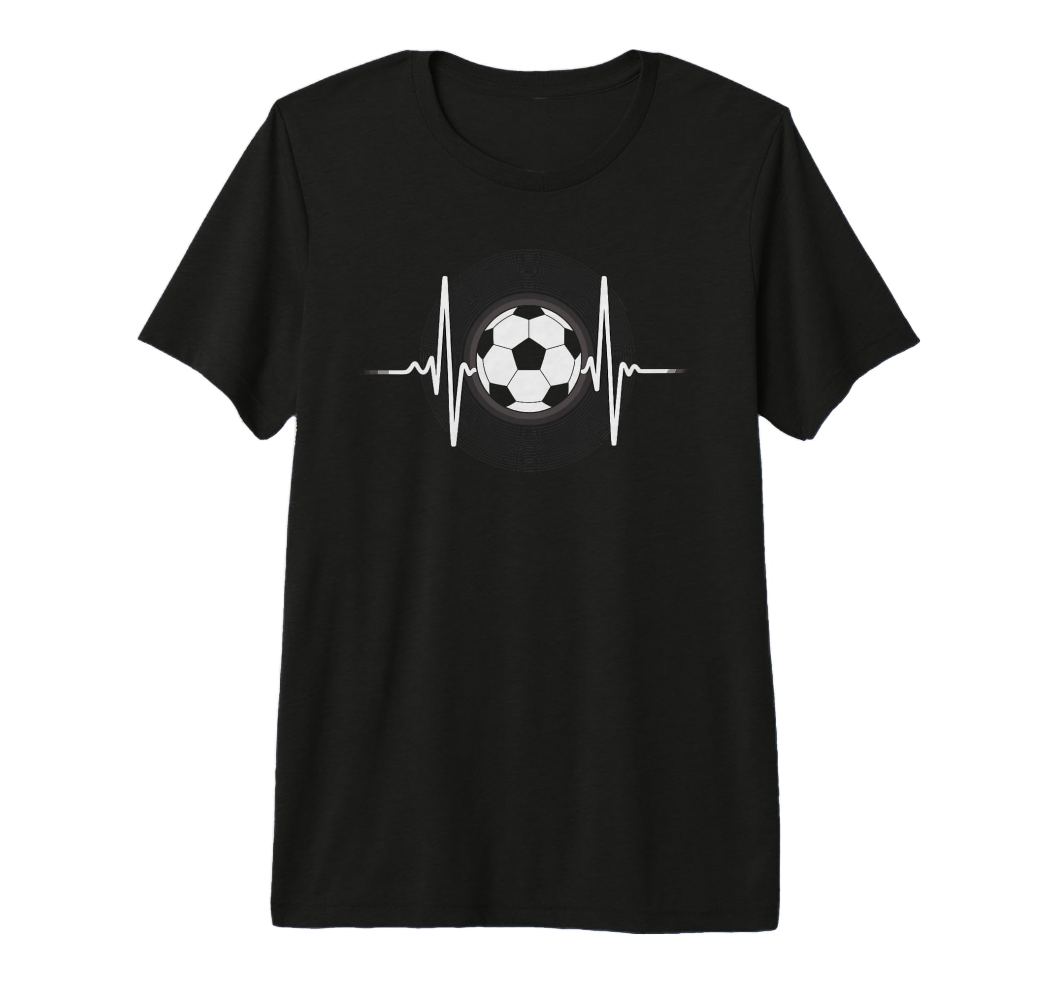 Heartbeat Soccer Player Ball Soccer T-Shirt - Trendy Graphic Unisex