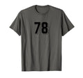 Number 78 80S 90S Soccer Team Jersey T-Shirt - Custom Art Print for Adults