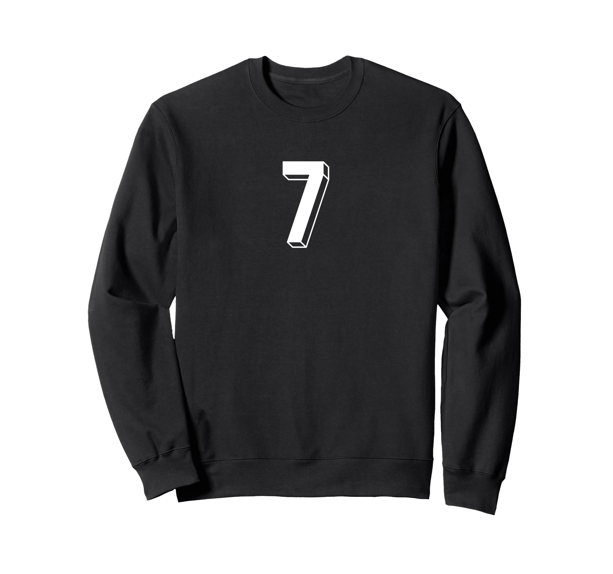 Number 7 80S 90S Soccer Team Sweatshirt - Minimalist Print for Adults