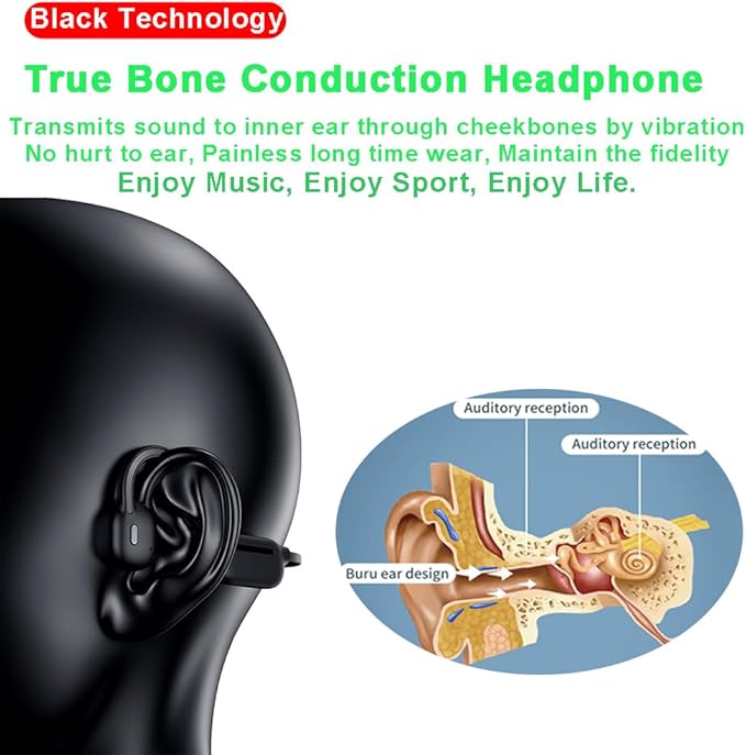 IHAO Swimming Headphones True Bone Conduction Open Ear Headset MP3 Player Built-in 32G Memory IP68 Underwater Waterproof Stereo Bluetooth Earphone for Driving Bicycling Running Skiing-S10 White