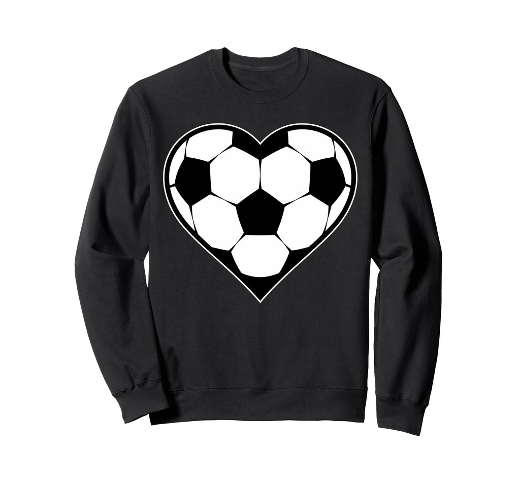 Soccer Heart Soccer Silhouette Soccer Sweatshirt - Graphic Print Unisex
