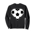 Soccer Heart Soccer Silhouette Soccer Sweatshirt - Graphic Print Unisex