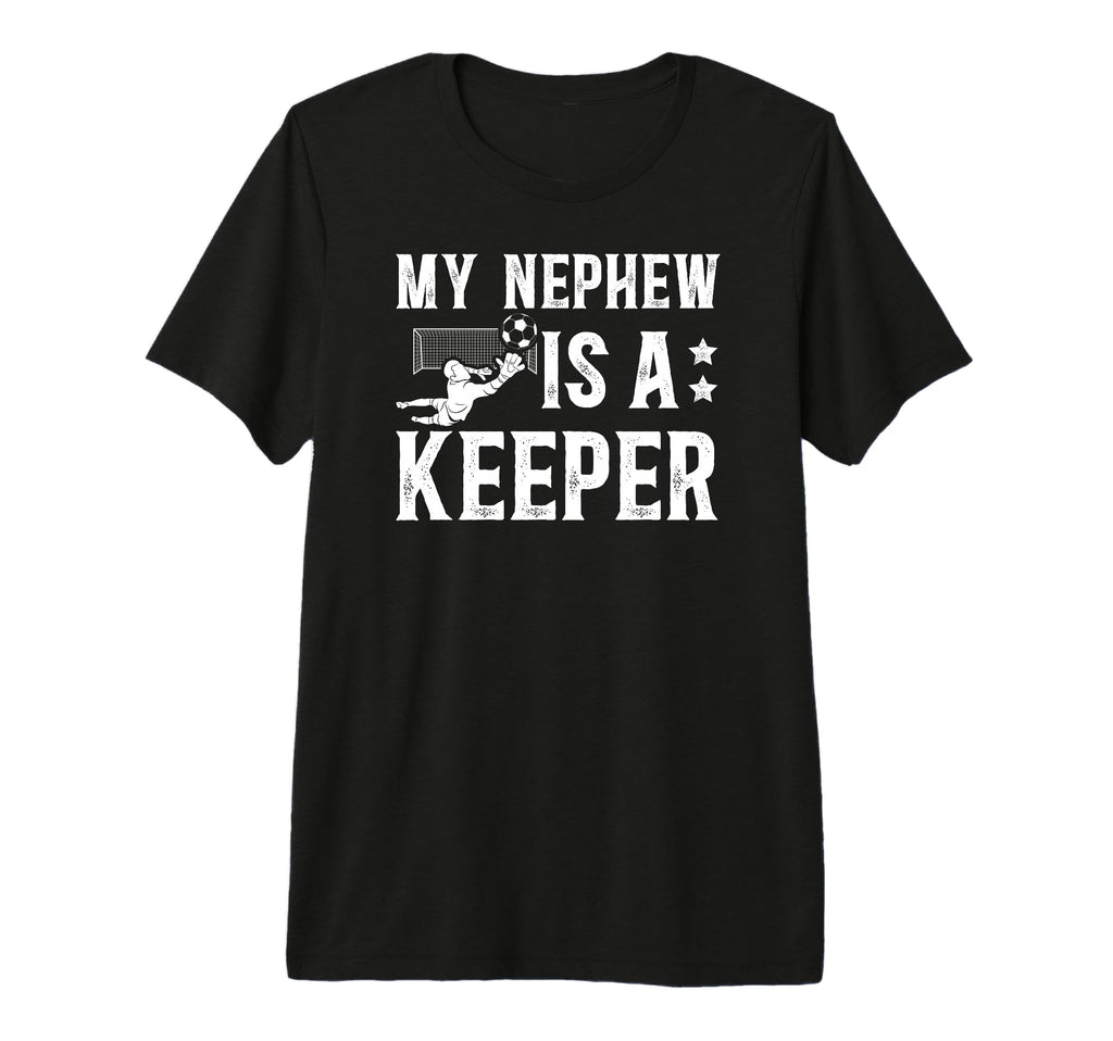 Mens My Nephew Is Soccer Keeper Uncle T-Shirt - Graphic Print for Adults