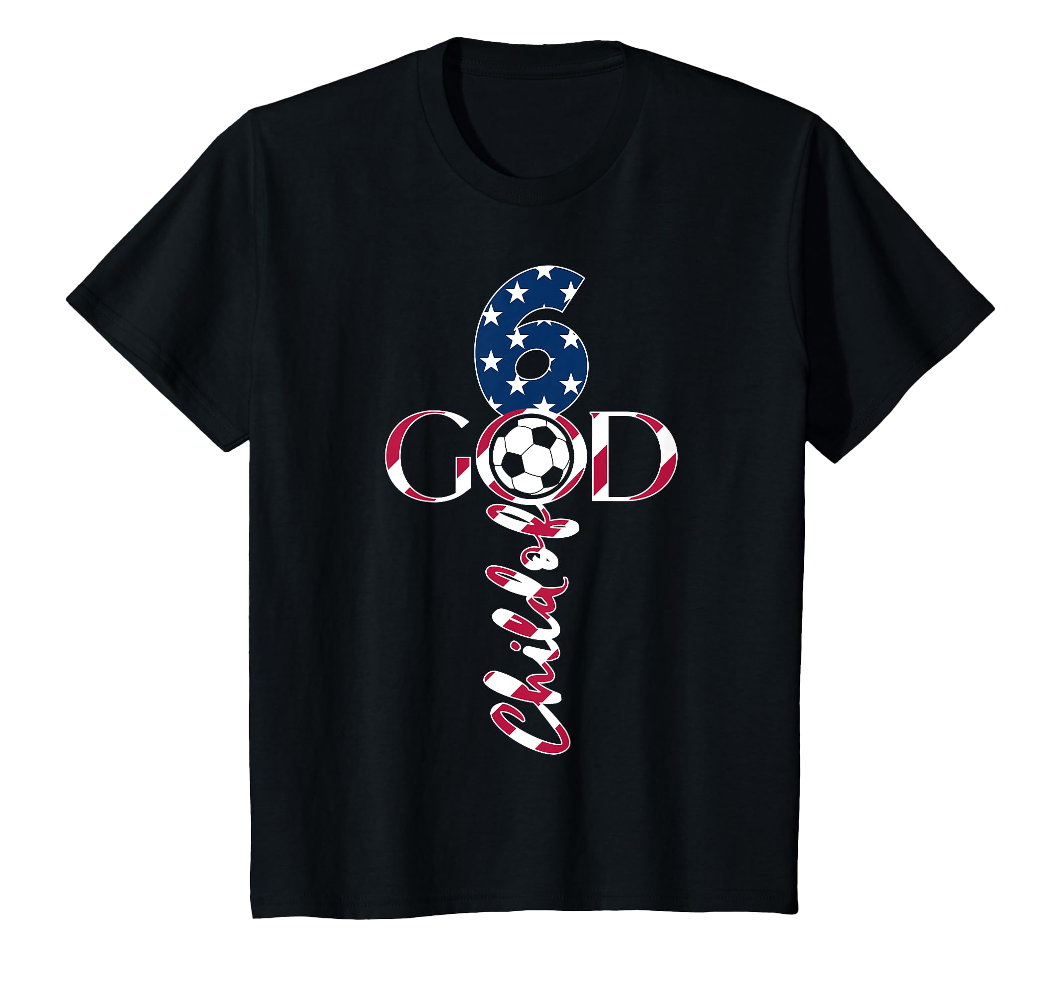 Jesus 6 Years Child God Soccer 6Th T-Shirt - Novelty Apparel Unisex