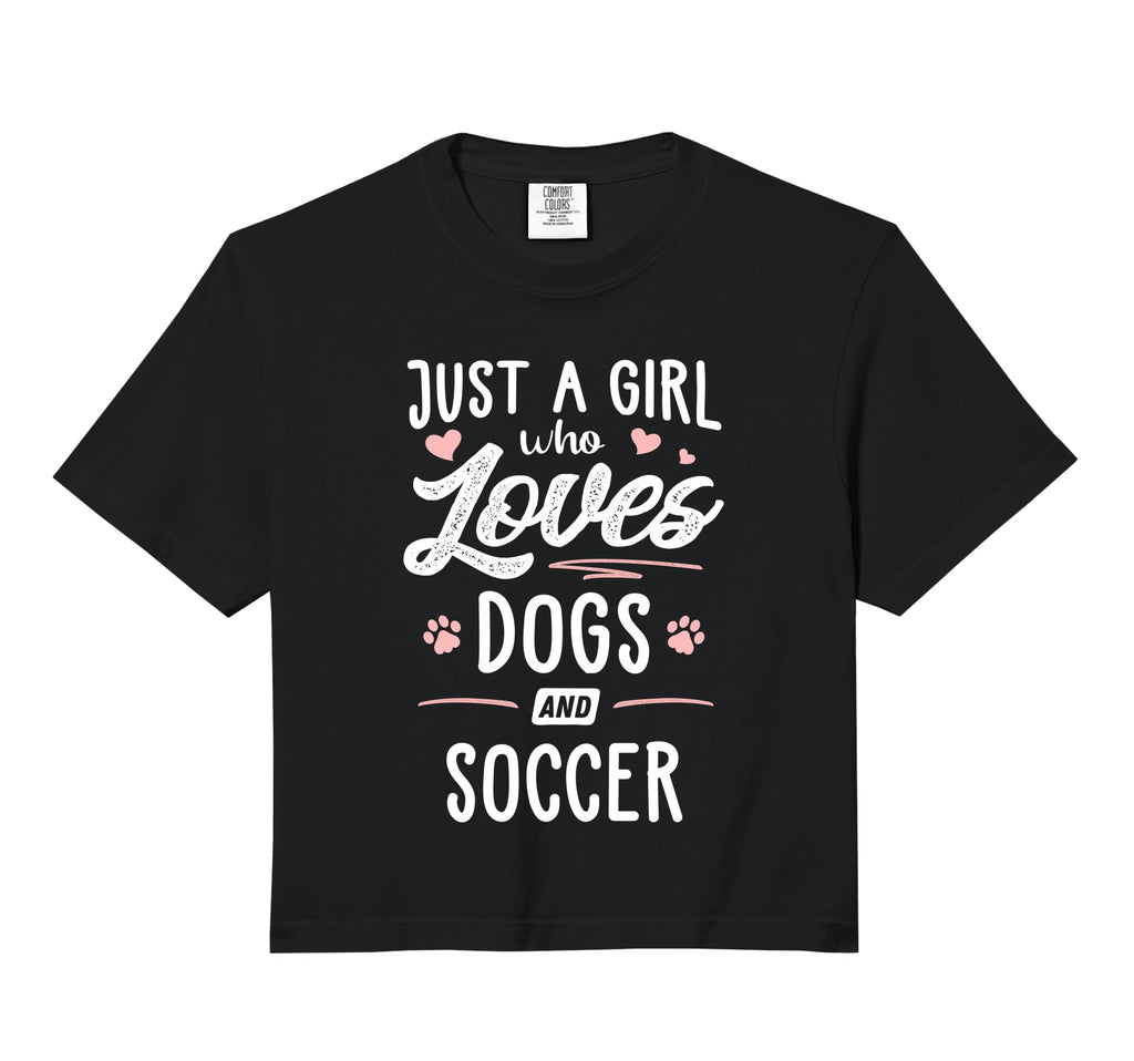 Just Who Loves Dogs And Soccer Gift Dog Hoodie - Minimalist Print Unisex