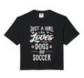 Just Who Loves Dogs And Soccer Gift Dog Hoodie - Minimalist Print Unisex