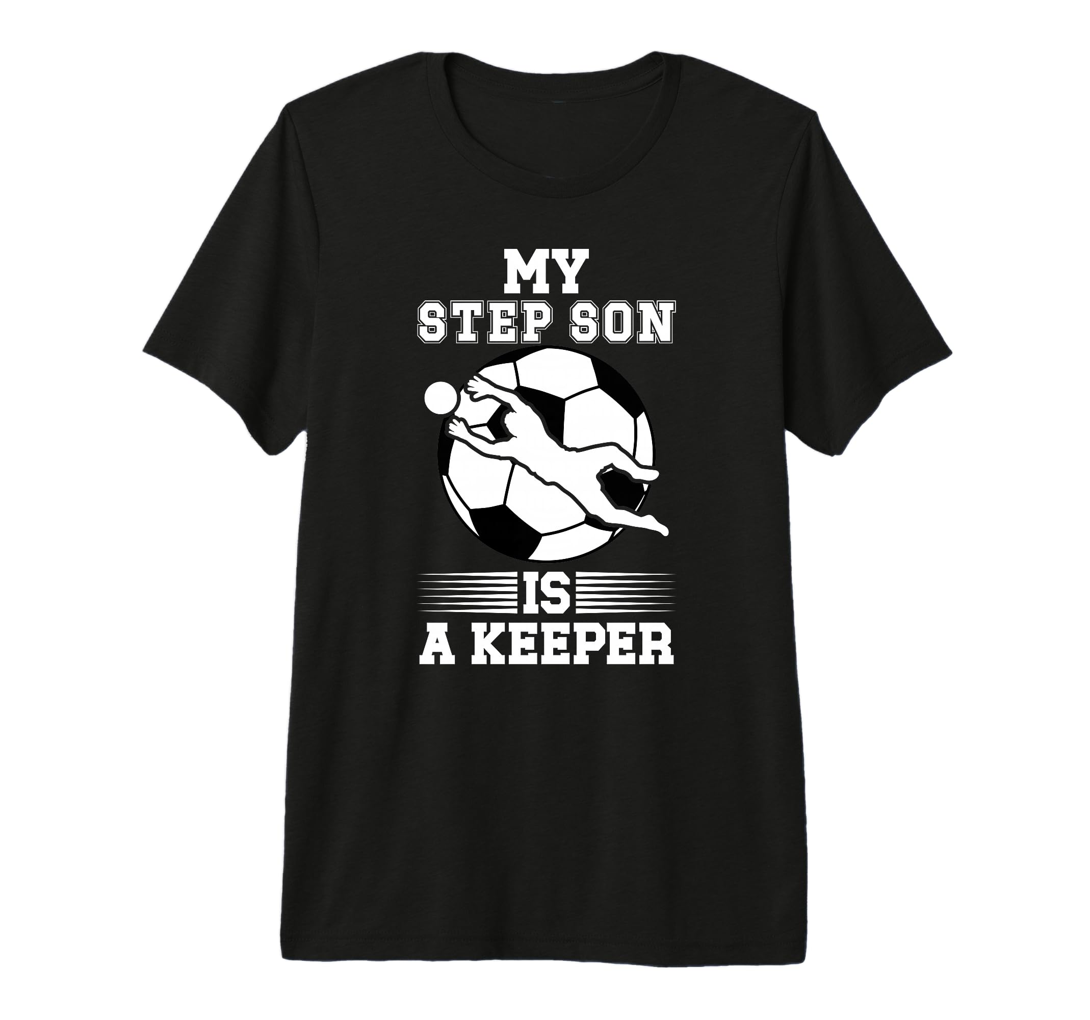 Soccer Keeper Step Mom Soccer Goalie T-Shirt - Minimalist Print for Adults