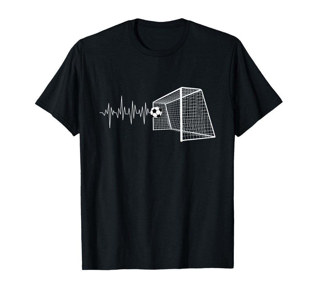 Funny Soccer Heartbeat Ecg Football T-Shirt - Fun Novelty Design Unisex