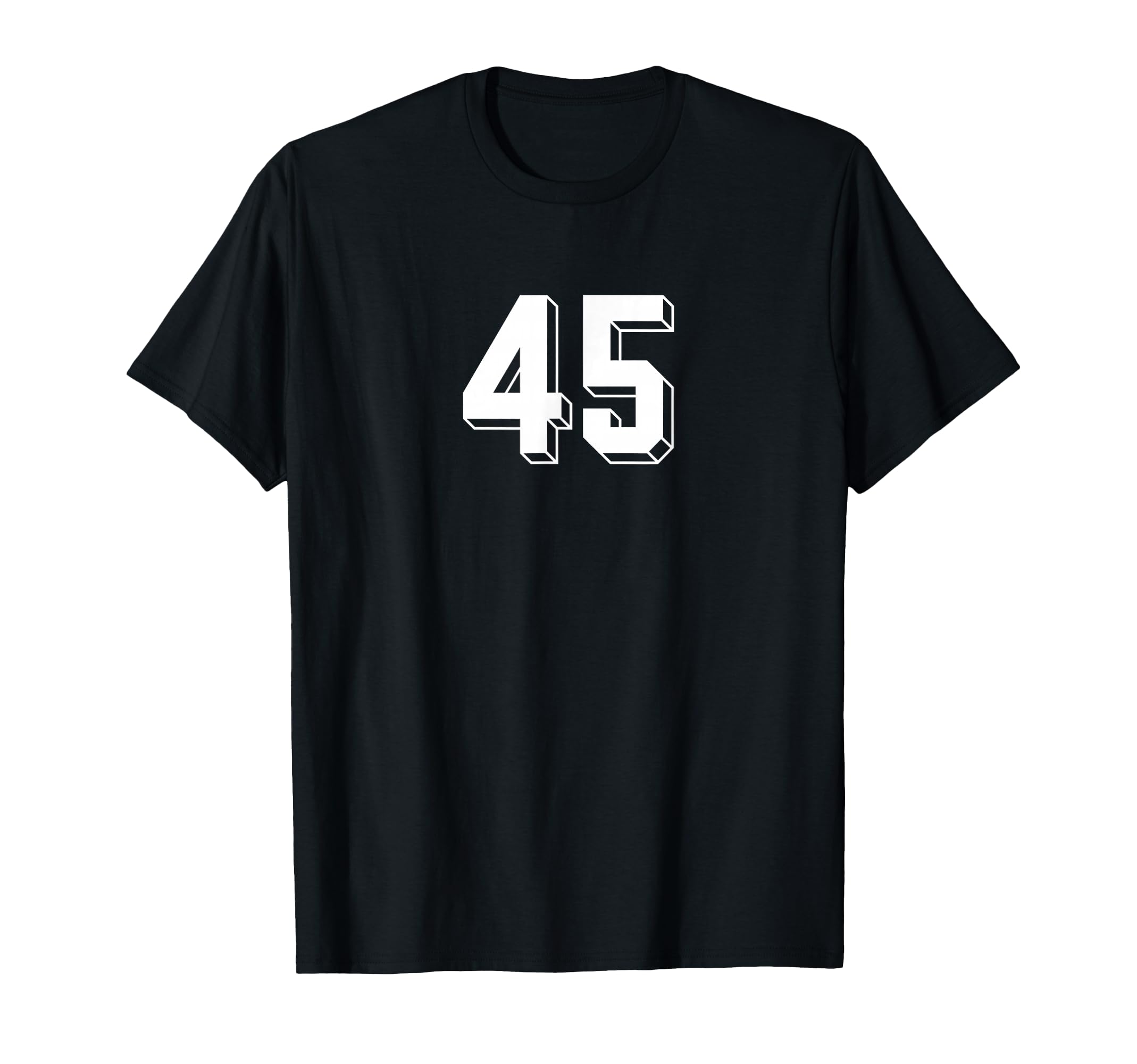 Number 45 80S 90S Soccer Team T-Shirt - Fun Novelty Design for Adults