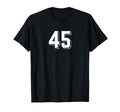 Number 45 80S 90S Soccer Team Jersey T-Shirt - Streetwear Style Unisex