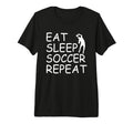 Eat Sleep Soccer Repeat Soccer Player T-Shirt - Trendy Graphic for Adults