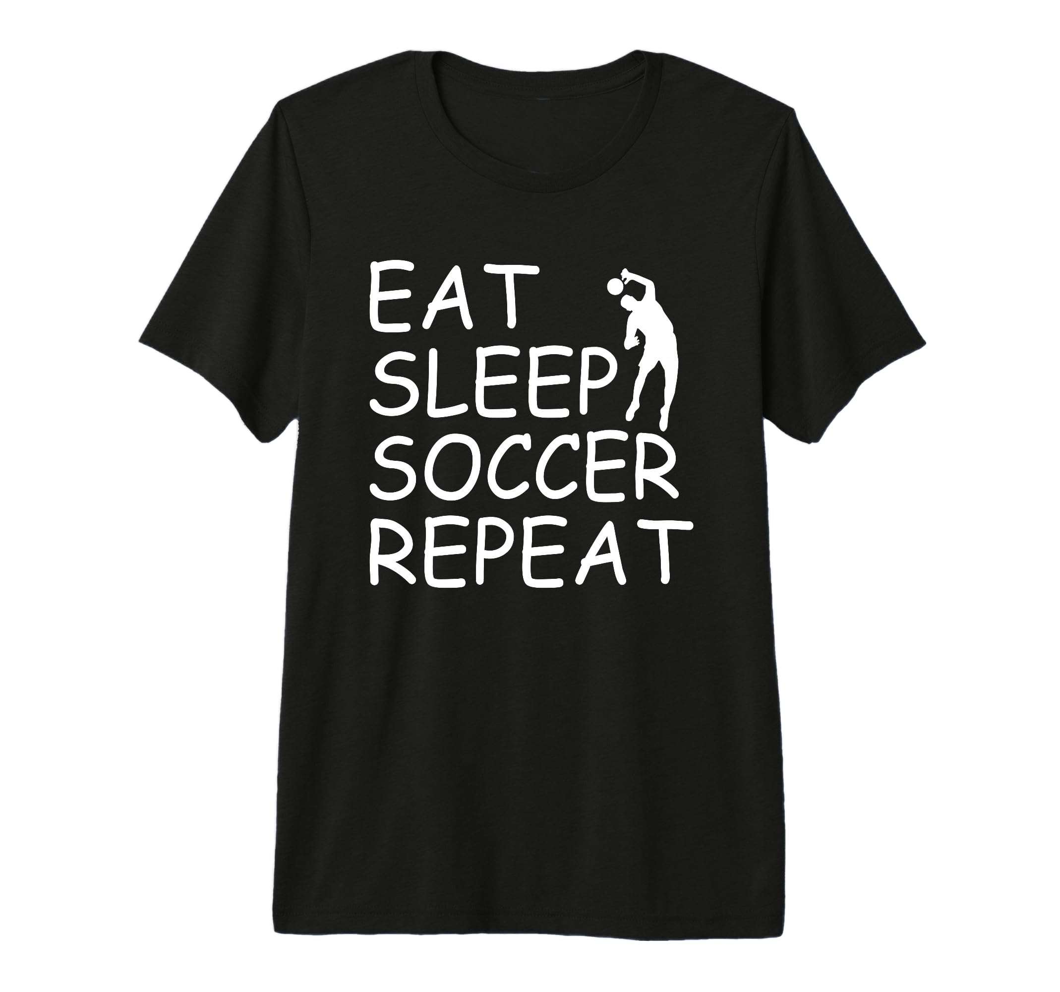 Eat Sleep Soccer Repeat Soccer Player T-Shirt - Trendy Graphic for Adults