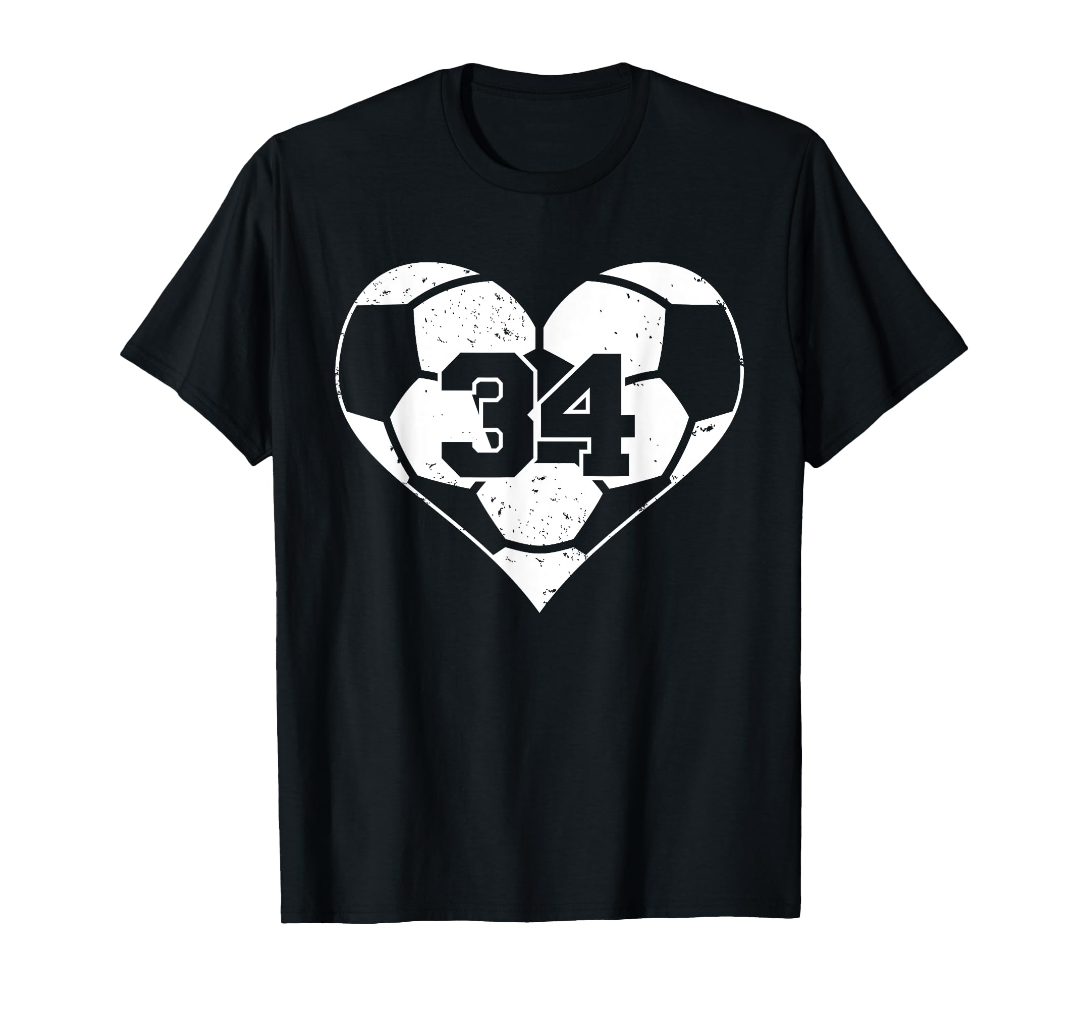 Soccer Number 34 Jersey Funny Soccer T-Shirt - Custom Art Print Men Women