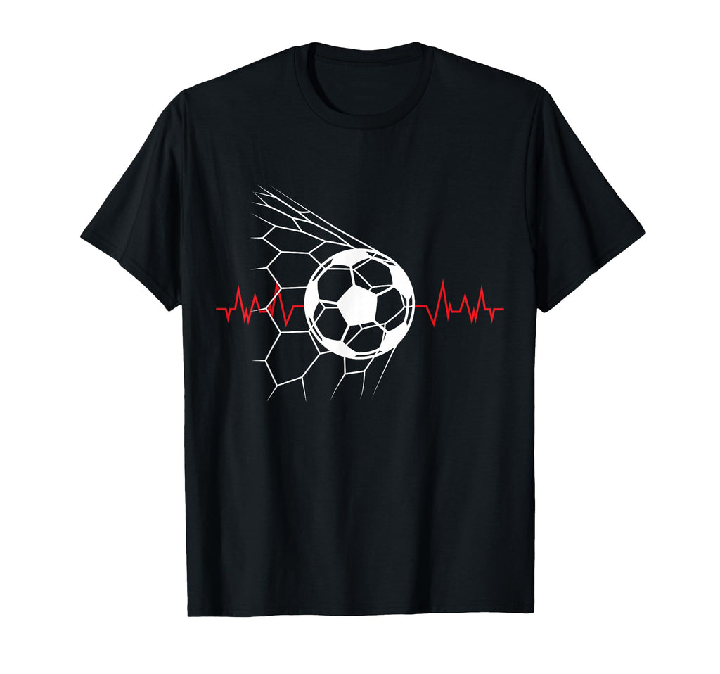 Soccer Ball Heartbeat Players And T-Shirt - Aesthetic Graphic for Adults