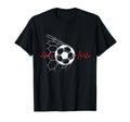 Soccer Ball Heartbeat Players And T-Shirt - Aesthetic Graphic for Adults