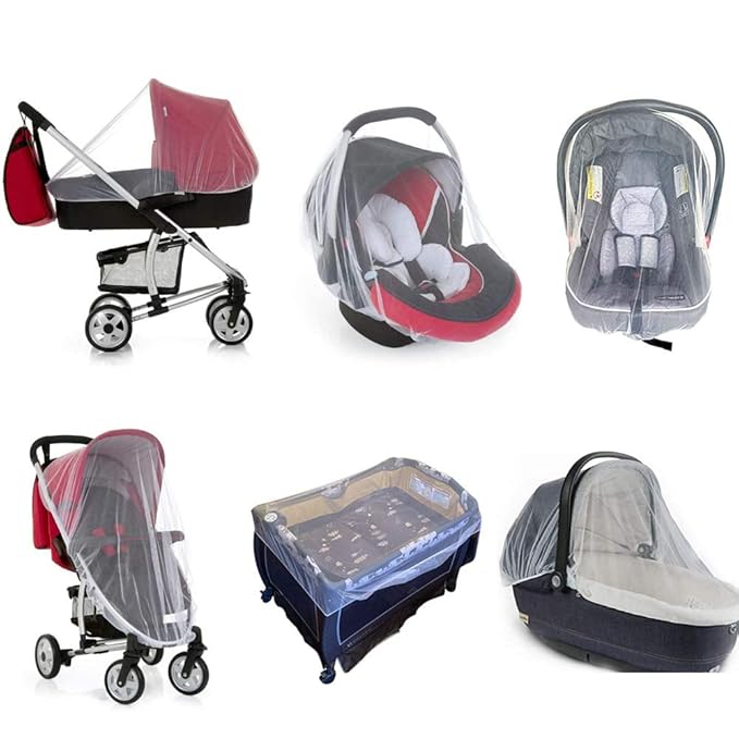 Durable Baby Mosquito Net (2 Pack) - Perfect Bug Net for Strollers, Bassinets, Cradles, Playards, Pack N Plays and Portable Mini Crib (Coffee)