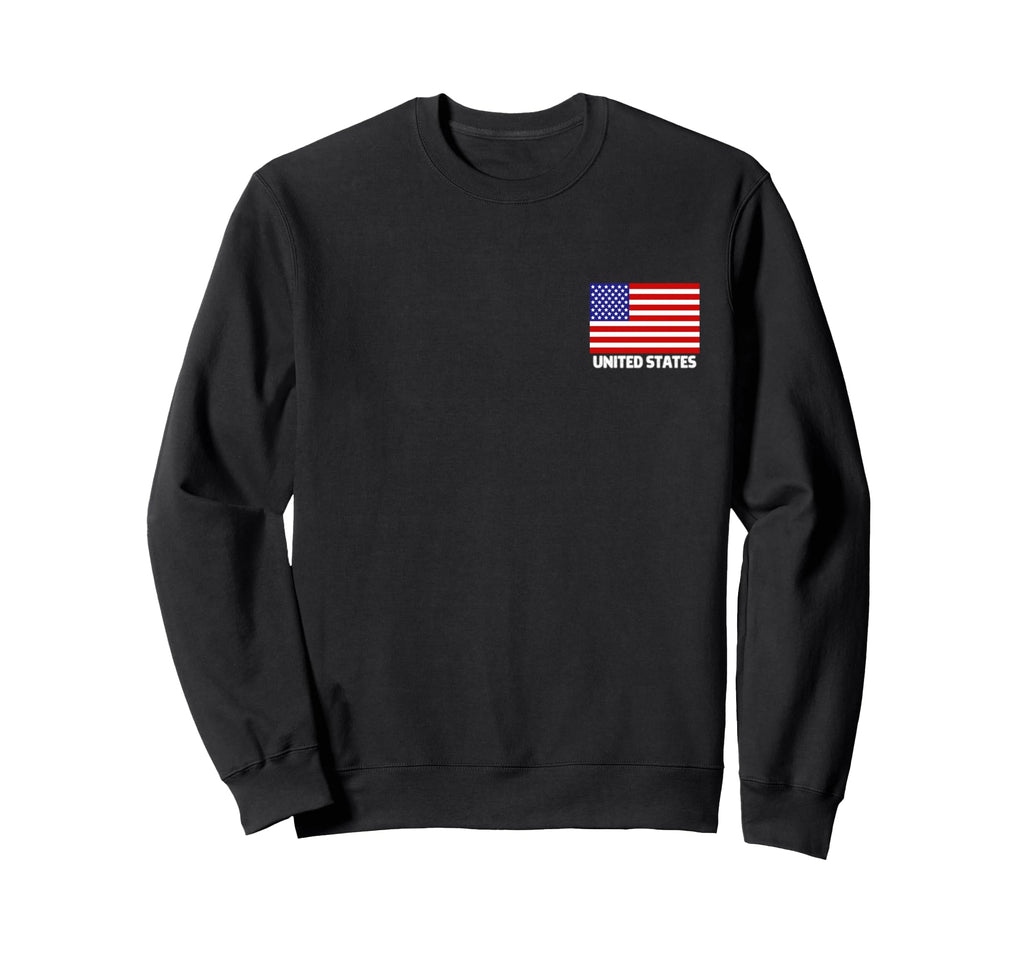American Us Flag Sweatshirt - Aesthetic Graphic for Adults