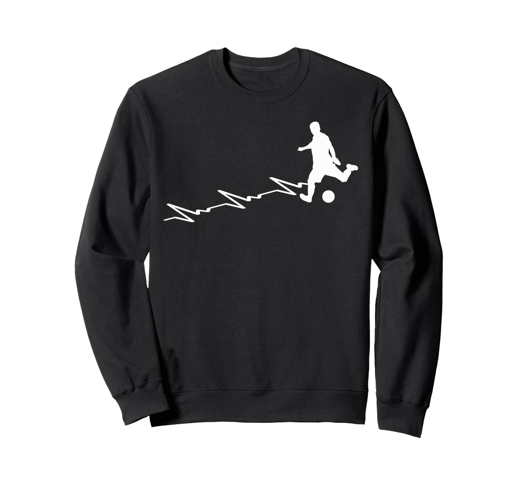 Soccer Heartbeat Funny Soccer Sweatshirt - Fun Novelty Design Men Women