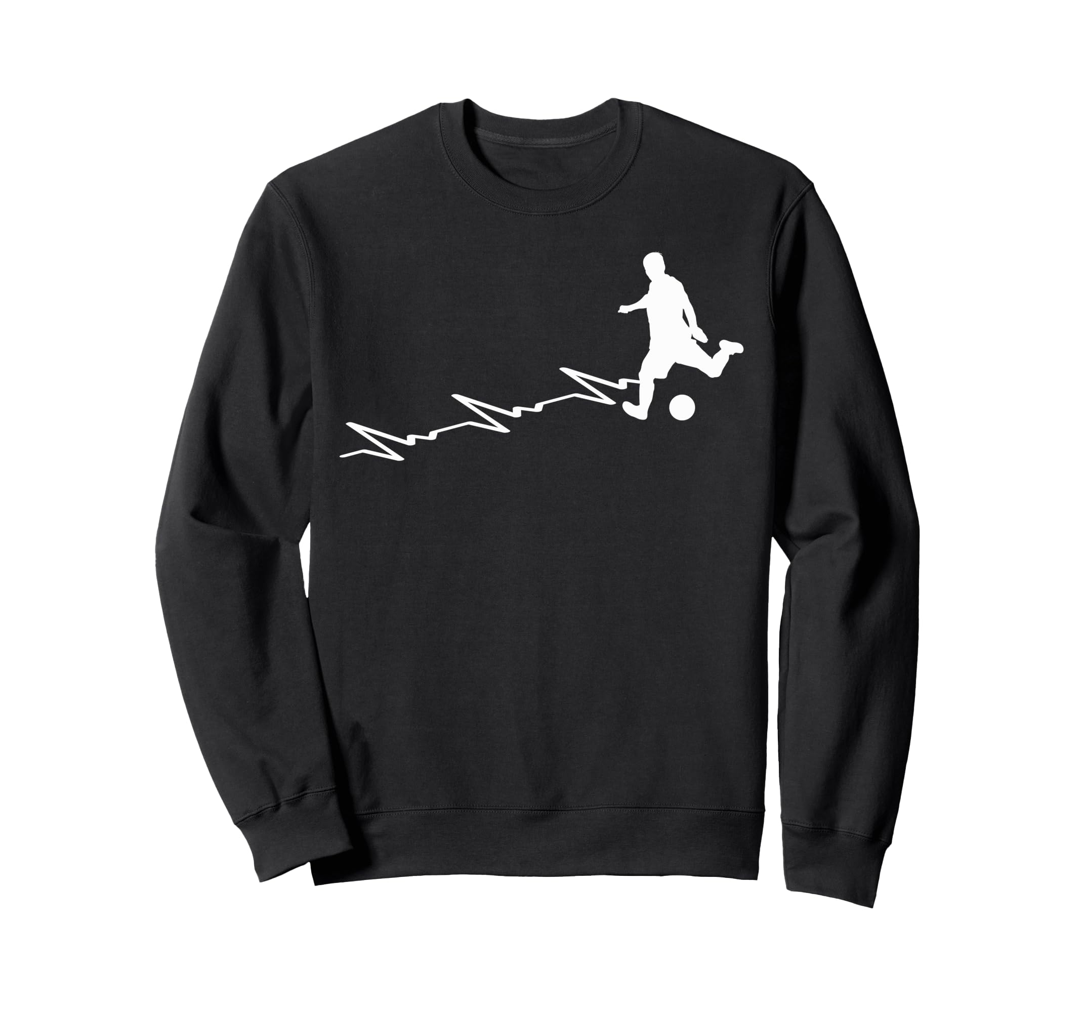 Soccer Heartbeat Funny Soccer Sweatshirt - Fun Novelty Design Men Women