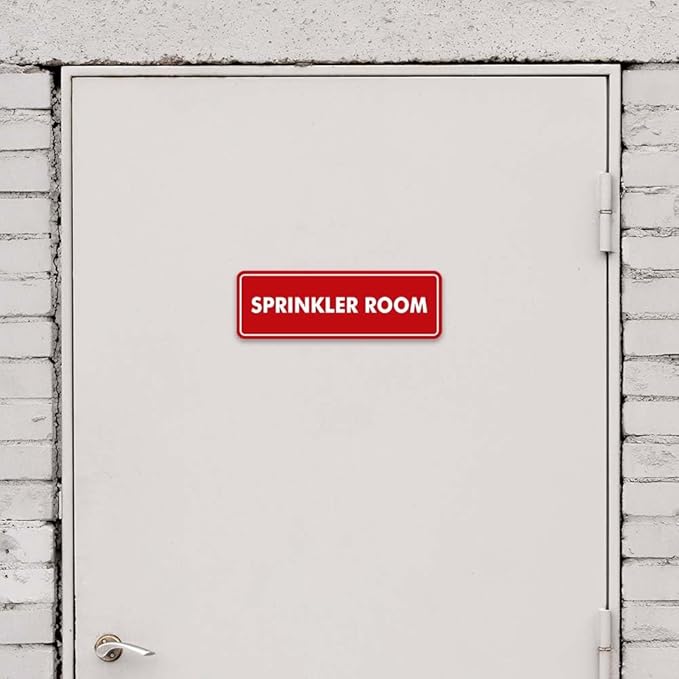 Signs ByLITA Standard Sprinkler Room Sign (Black) - Medium