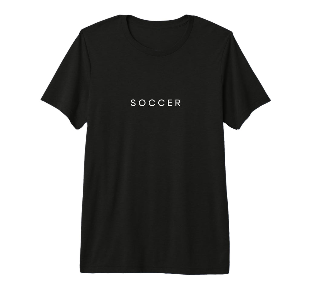 Soccer Funny Minimalist Text Team T-Shirt - Novelty Apparel for Adults