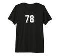 Number 78 80S 90S Soccer Team Jersey T-Shirt - Graphic Print for Adults