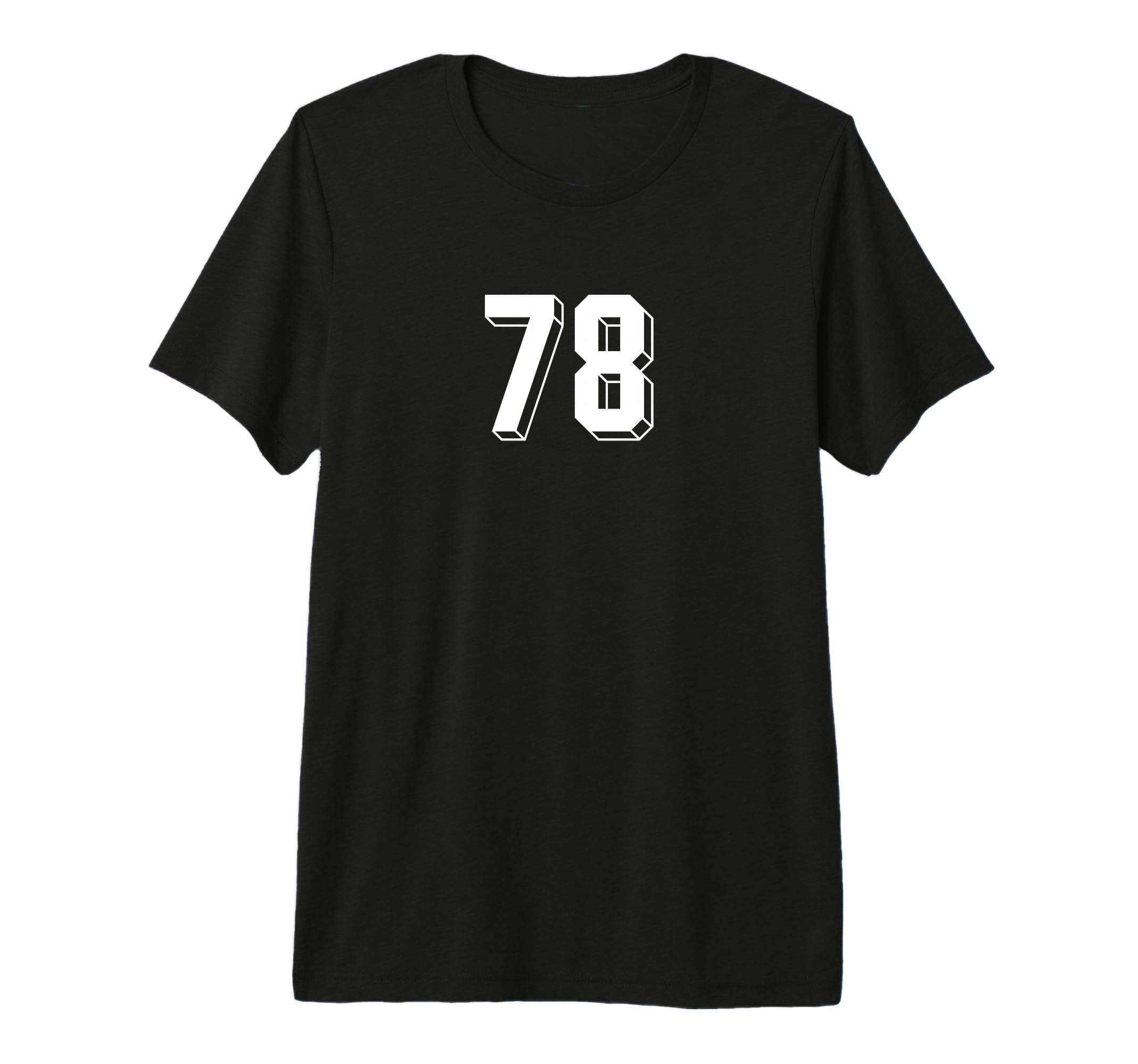 Number 78 80S 90S Soccer Team Jersey T-Shirt - Graphic Print for Adults