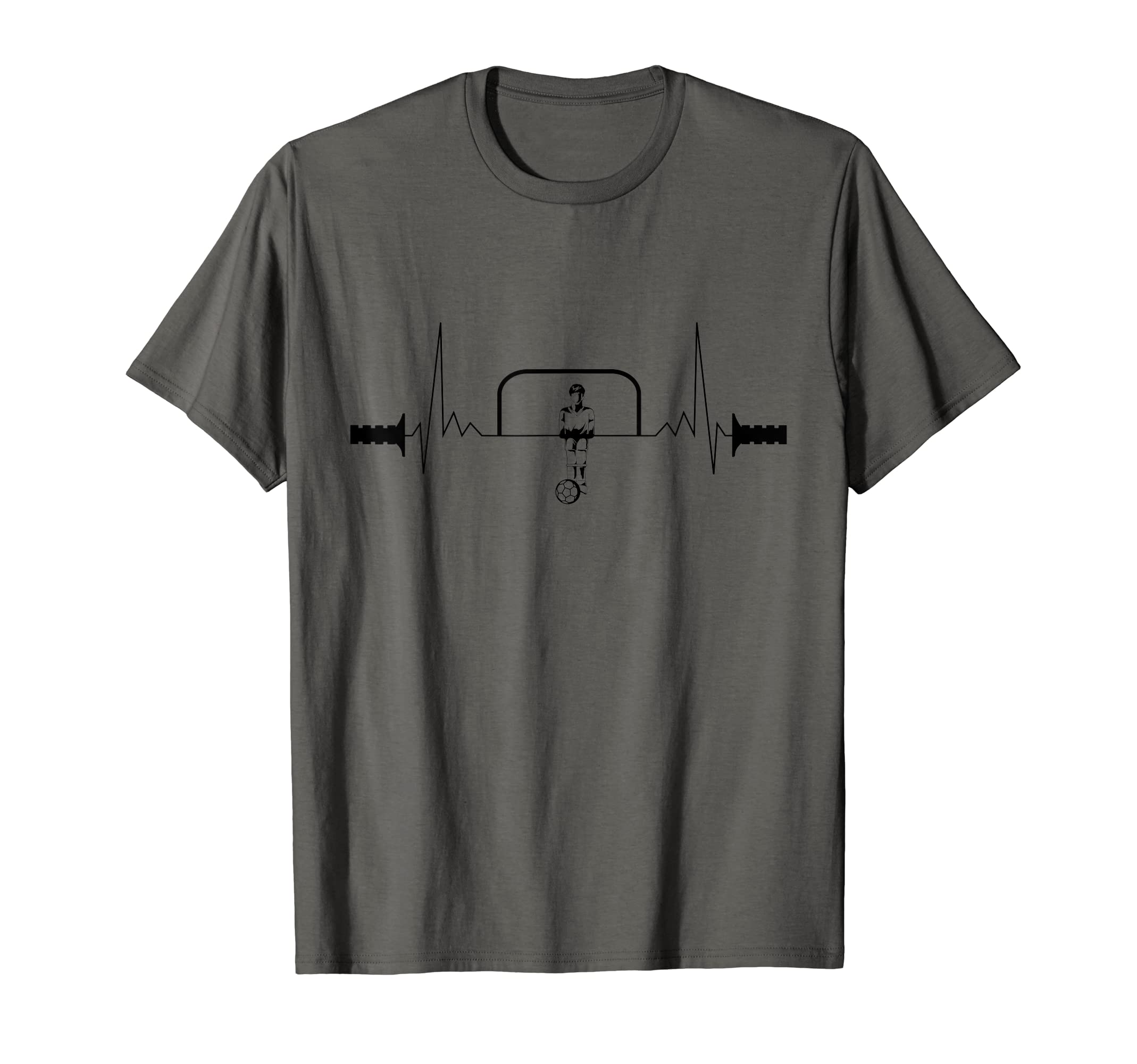 Foosball Goalkeeper Heartbeat Soccer T-Shirt - Streetwear Style Men Women