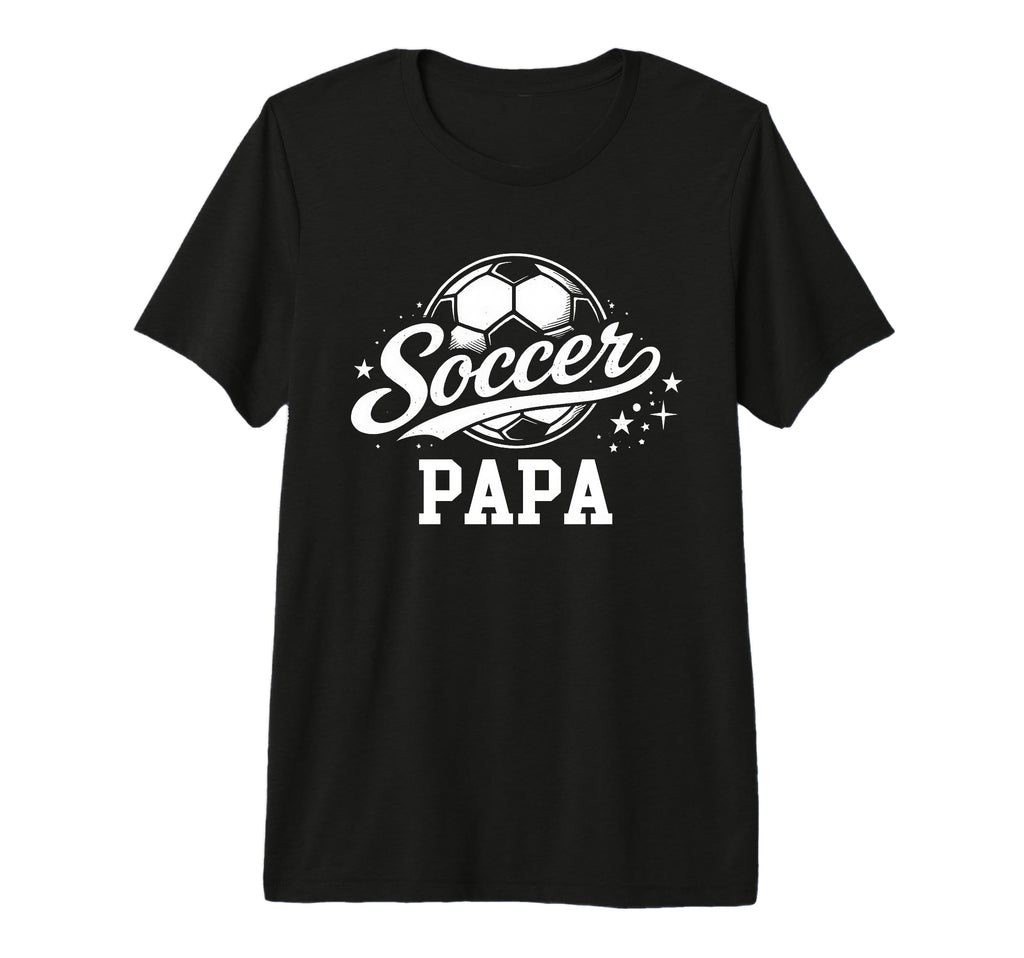 Soccer Papa Soccer Ball Dad Daddy T-Shirt - Aesthetic Graphic for Adults