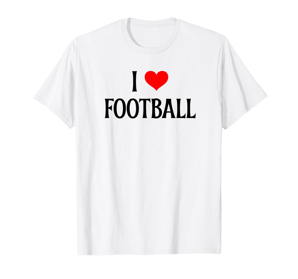 I Love Football I Heart Football T-Shirt - Minimalist Print Men Women