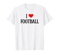 I Love Football I Heart Football T-Shirt - Minimalist Print Men Women