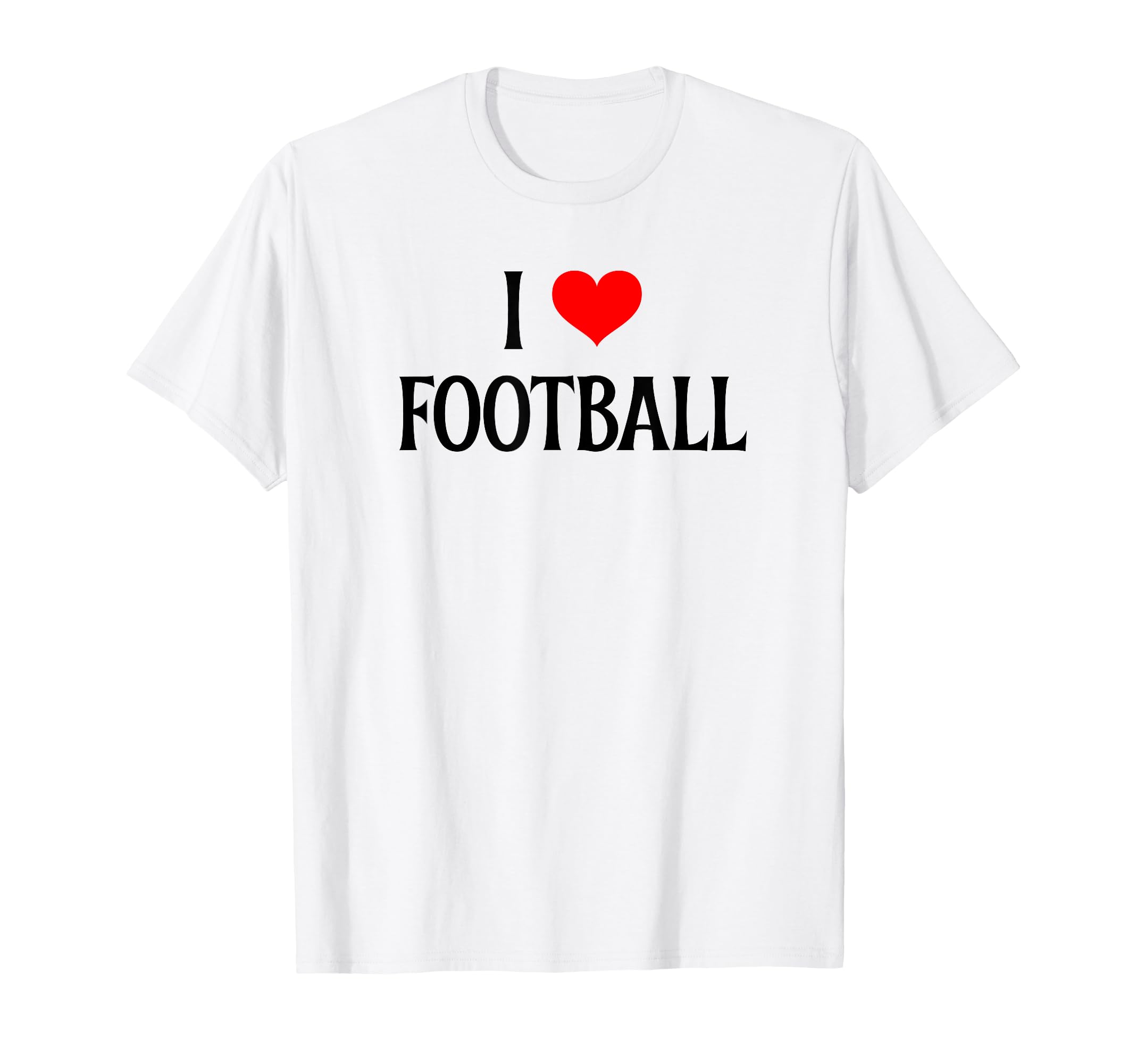 I Love Football I Heart Football T-Shirt - Minimalist Print Men Women
