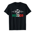 Mexico Russia Heartbeat Soccer T-Shirt - Casual Everyday Wear Men Women