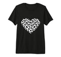Heart Shaped Soccer Ball Tri Blend T-Shirt - Fun Novelty Design for Adults