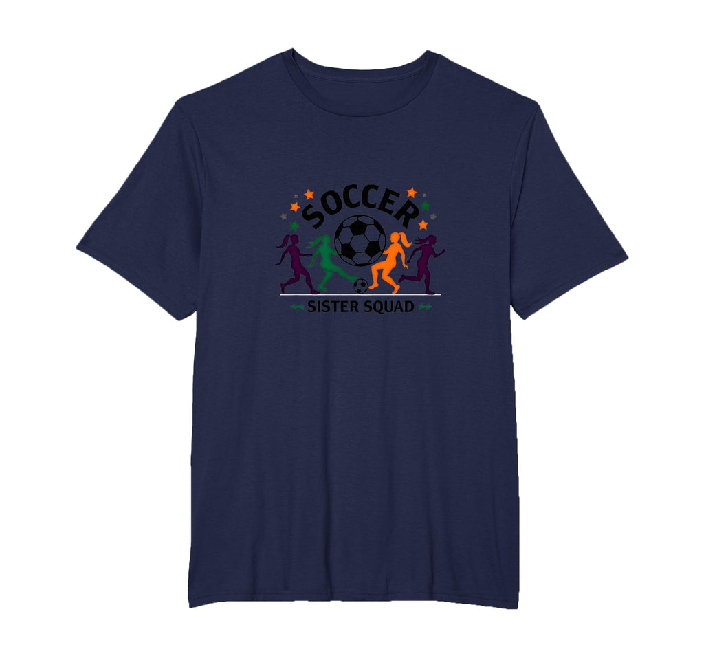 Soccer Sister Squad Team Spirit Sporty T-Shirt - Trendy Graphic Men Women