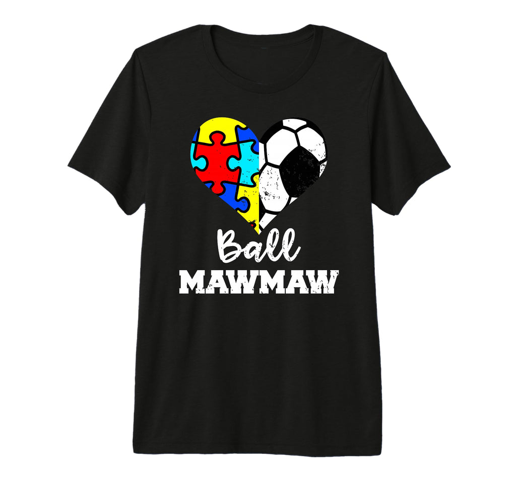 Autism Soccer Mawmaw Funny Autism Puzzle T-Shirt - Streetwear Style Unisex