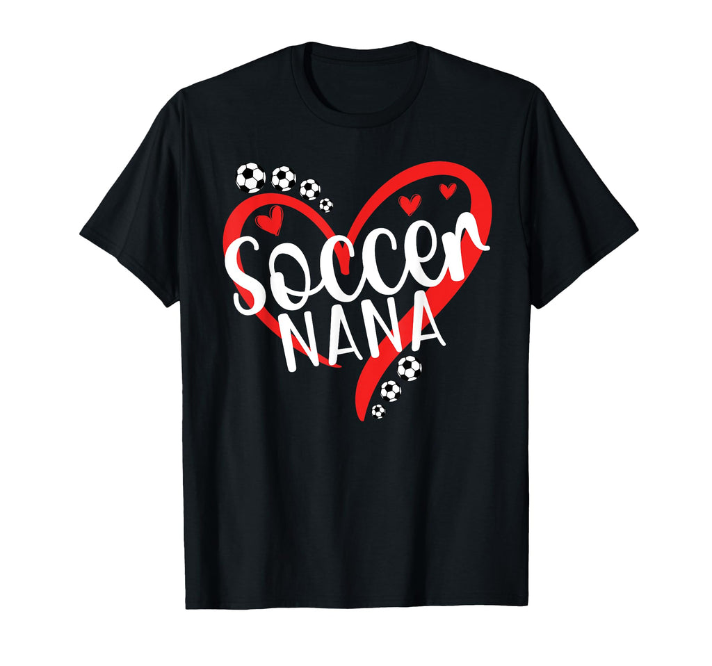 Soccer Nana Heart Nana Soccer Player T-Shirt - Minimalist Print for Adults