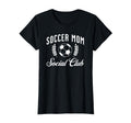 Womens Soccer Mom Social Club Funny T-Shirt - Novelty Apparel for Adults