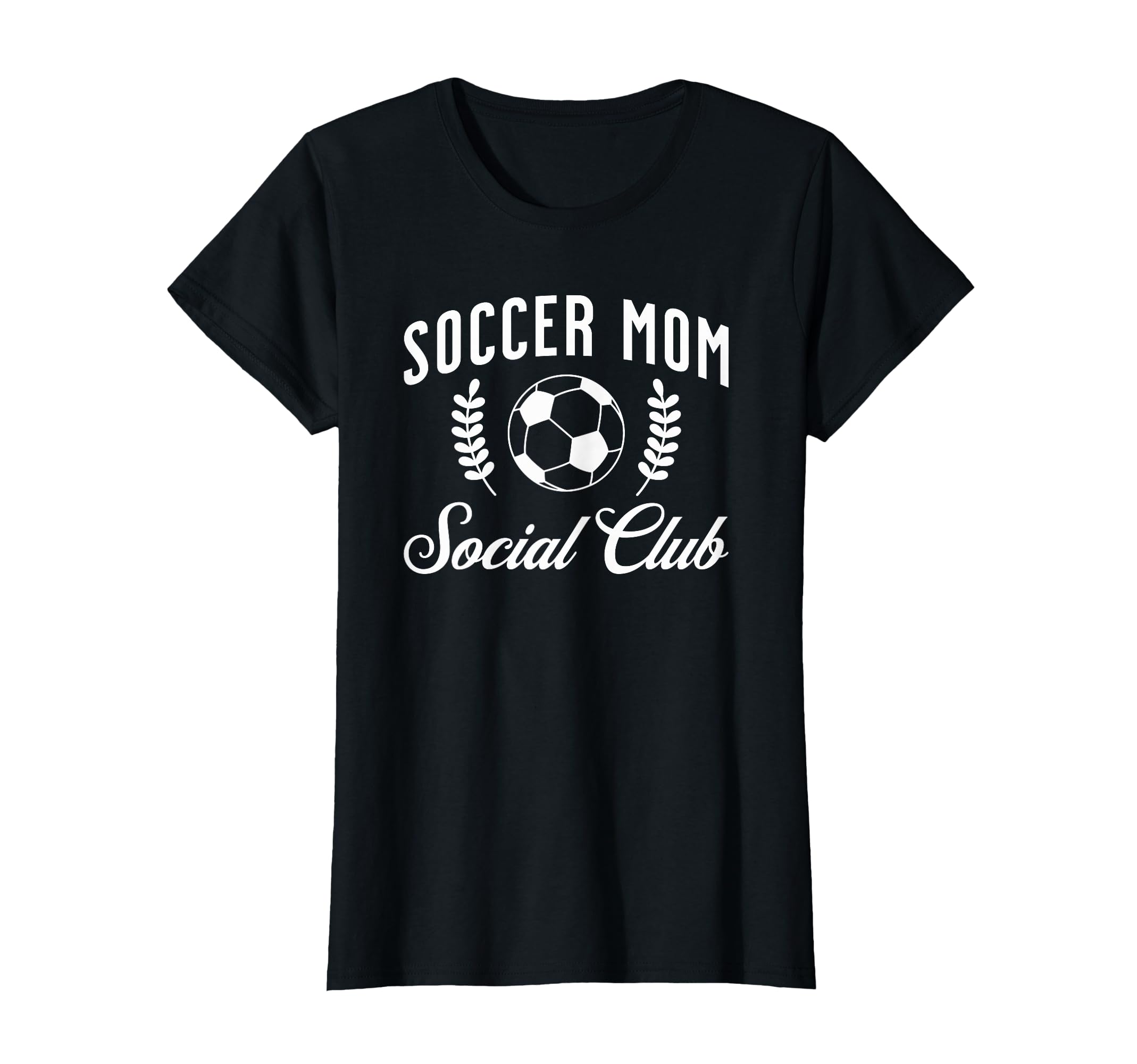 Womens Soccer Mom Social Club Funny T-Shirt - Novelty Apparel for Adults