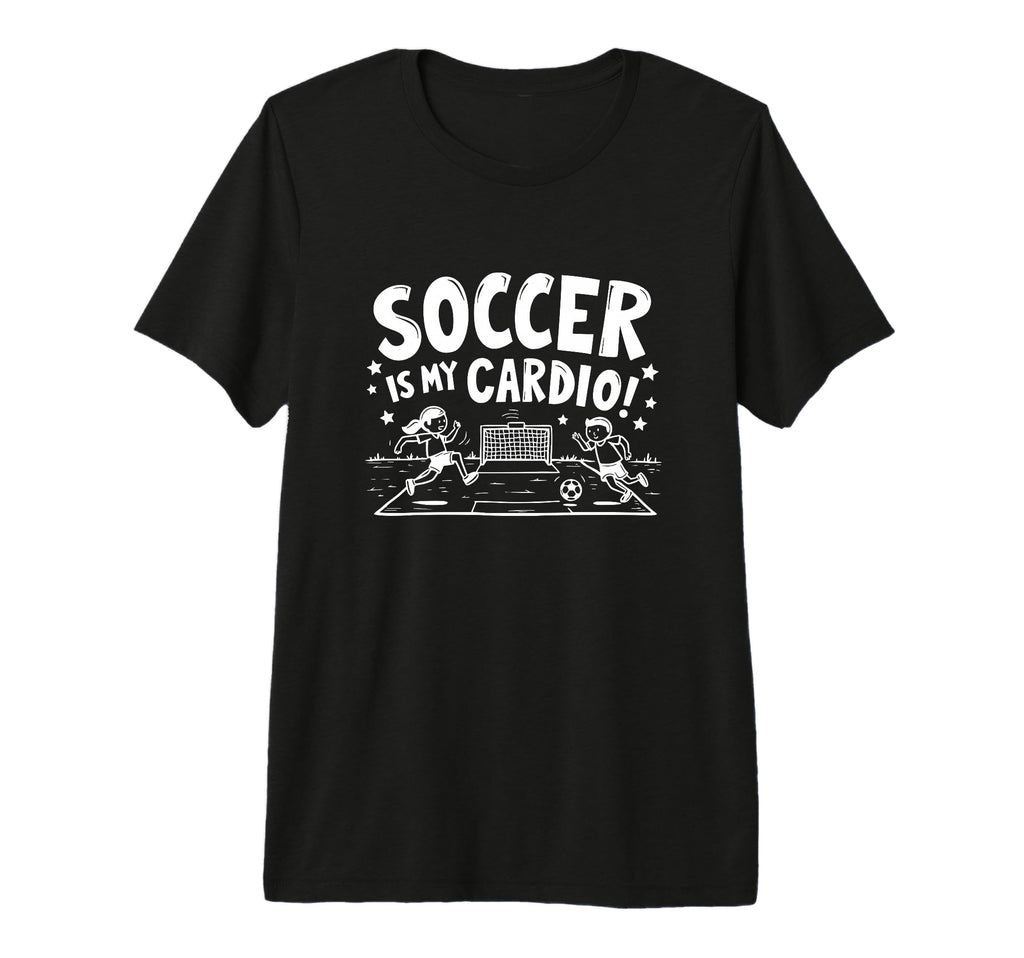 Soccer Is My Cardio Fun Soccer Lovers Tri T-Shirt - Novelty Apparel Unisex