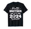 Proud Brother 2024 Senior Funny T-Shirt - Minimalist Print Men Women