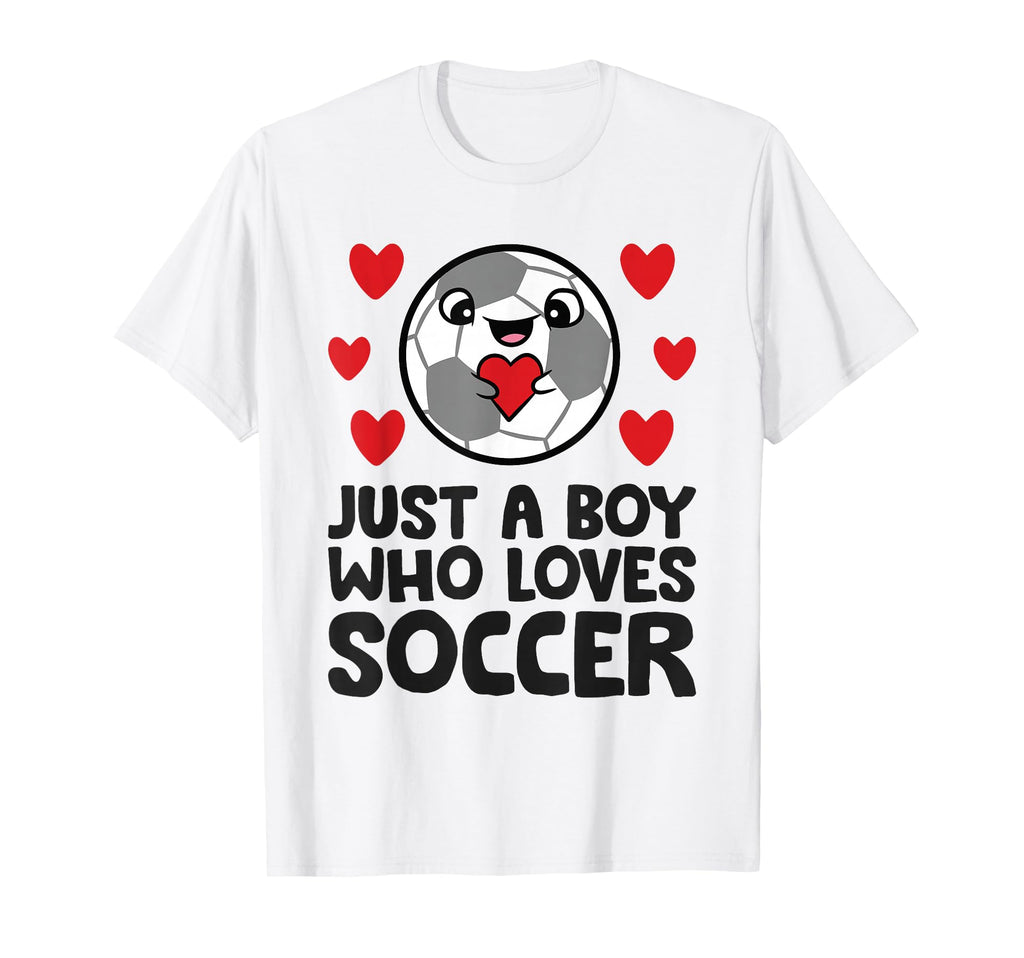 Just Who Loves Soccer T-Shirt - Aesthetic Graphic Unisex